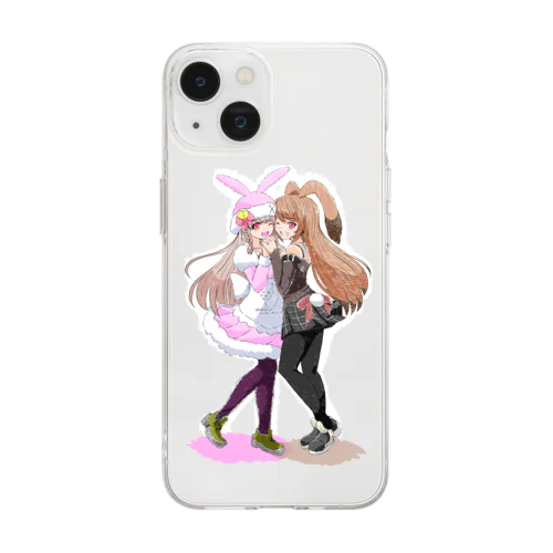 トゥーンベリーズ「ウイッシュピース」と「アイドリングベリー」ヒトバージョン Soft Clear Smartphone Case