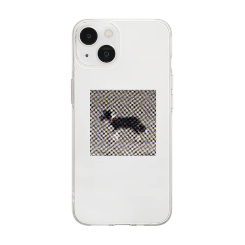 ドット犬 Soft Clear Smartphone Case