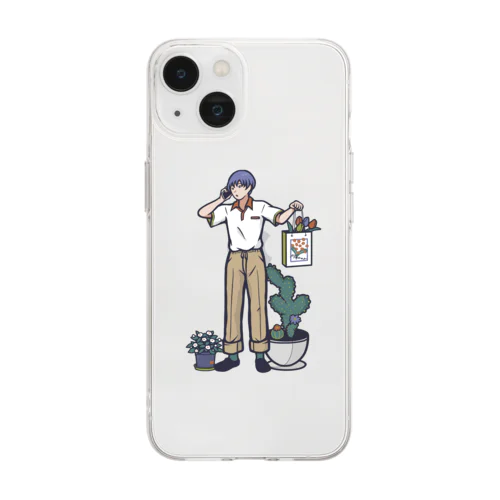 春を連れて Soft Clear Smartphone Case