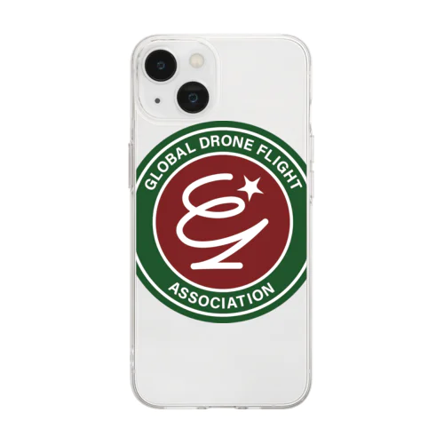 グローバルドローンフライト協会ロゴ Soft Clear Smartphone Case