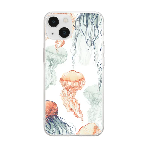 海月　パターン④ Soft Clear Smartphone Case