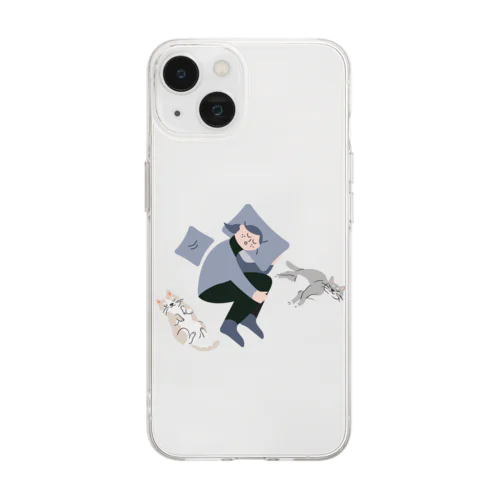 寝る子 Soft Clear Smartphone Case