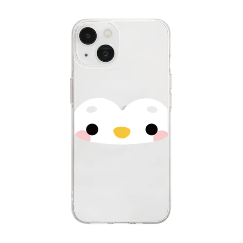 ふくろうのあかちゃん（真顔） Soft Clear Smartphone Case