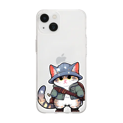 旅する猫 Soft Clear Smartphone Case