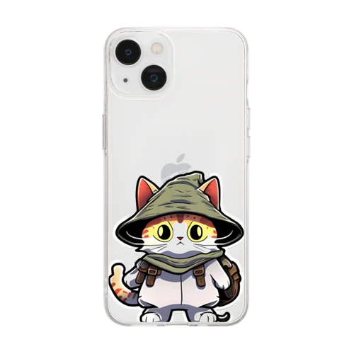 旅する猫② Soft Clear Smartphone Case