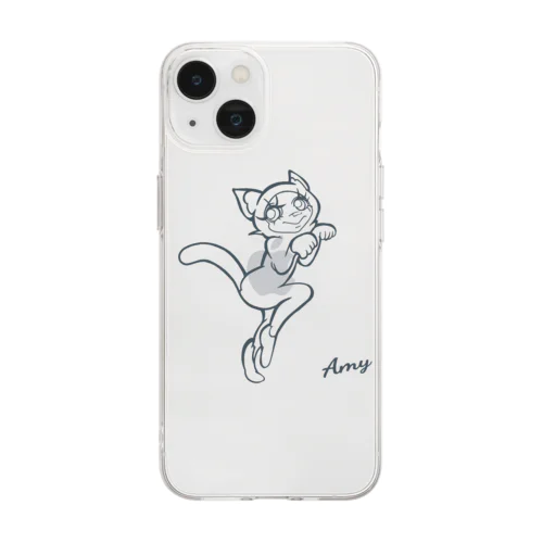 シャム猫　アミー Soft Clear Smartphone Case