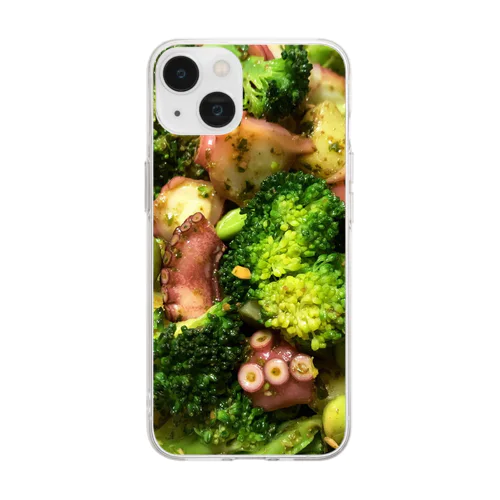 家食堂　たこバジル Soft Clear Smartphone Case