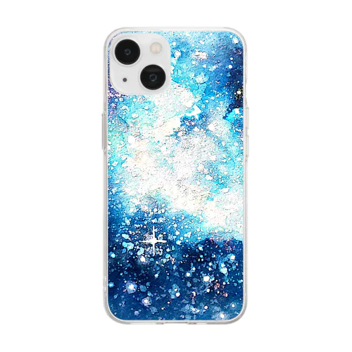 まん丸ミニ宇宙｢宝藍｣グッズ版 Soft Clear Smartphone Case