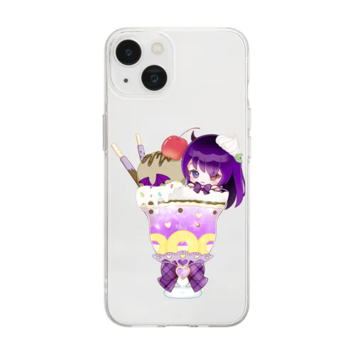 悪魔たぬきのパフェ！ Soft Clear Smartphone Case