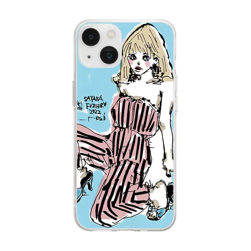 ぶろんでぃー。 Soft Clear Smartphone Case