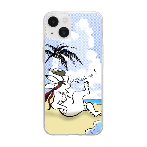 海賊になった鳥獣戯画☆カラー版 Soft Clear Smartphone Case