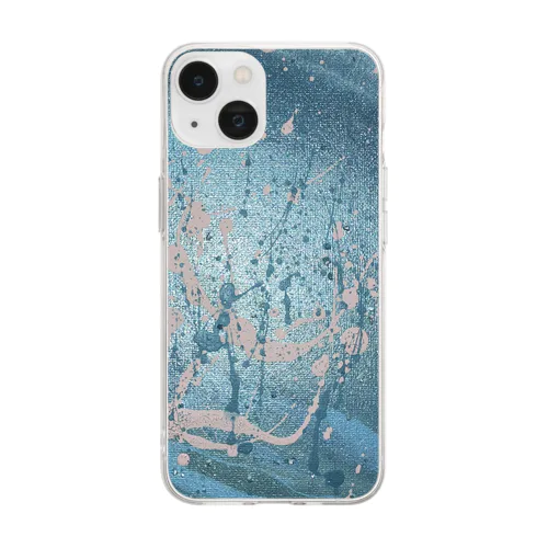 水色 Soft Clear Smartphone Case