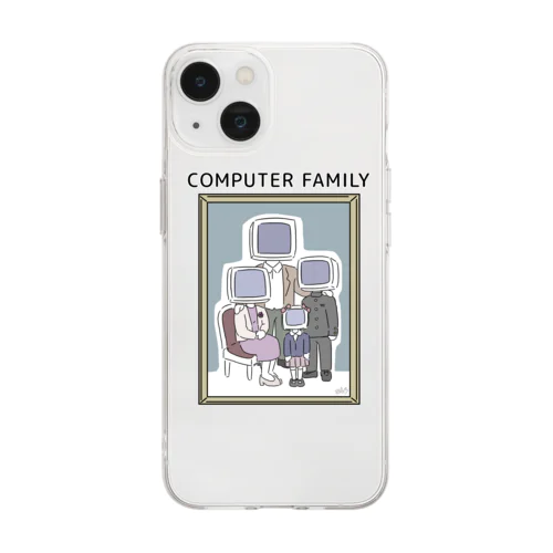 コンピューターファミリー Soft Clear Smartphone Case