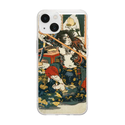 浮世絵日本画：歌川国芳_水滸伝豪傑 操刀鬼曹正 Soft Clear Smartphone Case