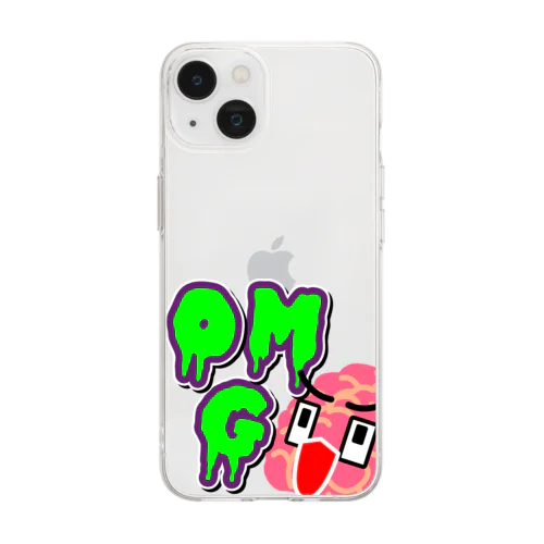 Zombie-Sun Channel公式オリジナルキャラ「脳ミソくん」グッズ Soft Clear Smartphone Case