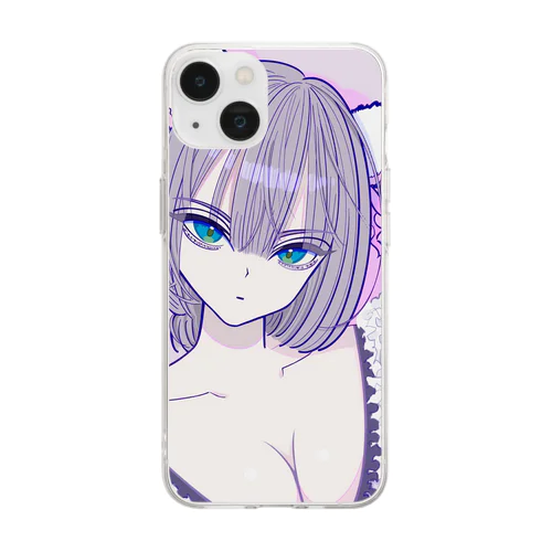 めらんのイラストグッズ Soft Clear Smartphone Case