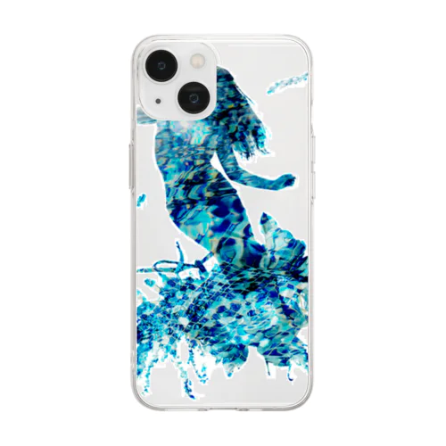 Mermaid yellow.BENA 　MIZUSHIBUKI Soft Clear Smartphone Case