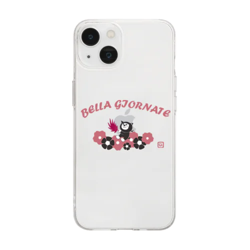 忍犬さくらと良い一日を♪ Soft Clear Smartphone Case