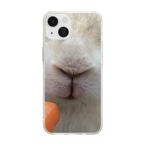 うさぎさんのお鼻のY Soft Clear Smartphone Case