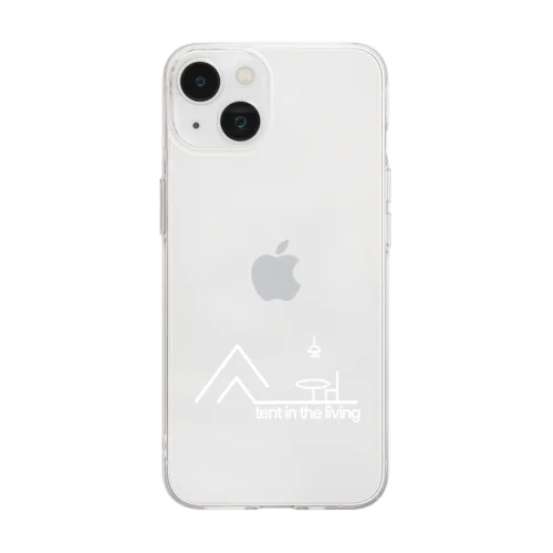 tent in living 白 Soft Clear Smartphone Case