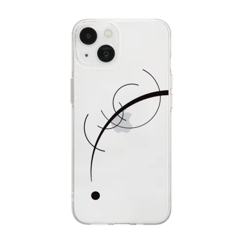 カンディンスキー "Free Curve to the Point: Accompanying Sound of Geometric Curves" Soft Clear Smartphone Case