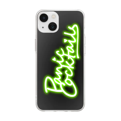 Panic Cocktails ScriptLogo NeonSign Soft Clear Smartphone Case