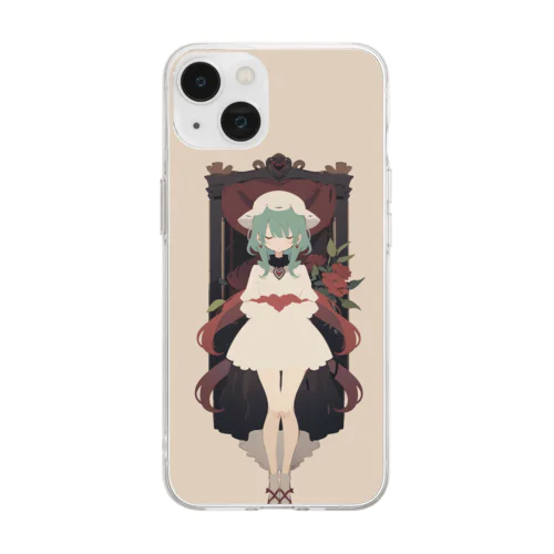 FLAT COLOR GIRL 01 Soft Clear Smartphone Case