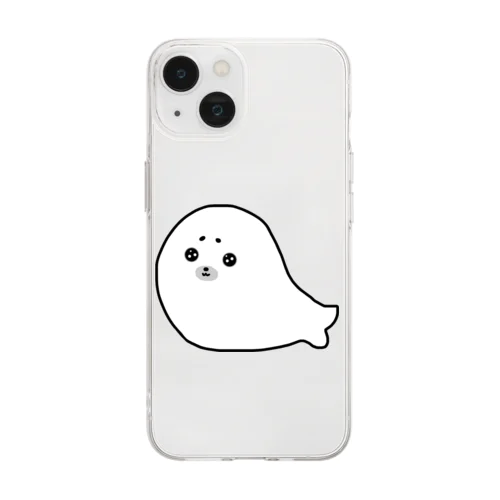 アザラシの赤ちゃん Soft Clear Smartphone Case