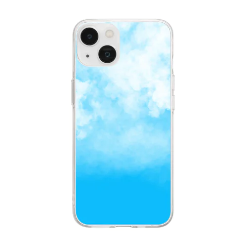 Sky/lightblue Soft Clear Smartphone Case