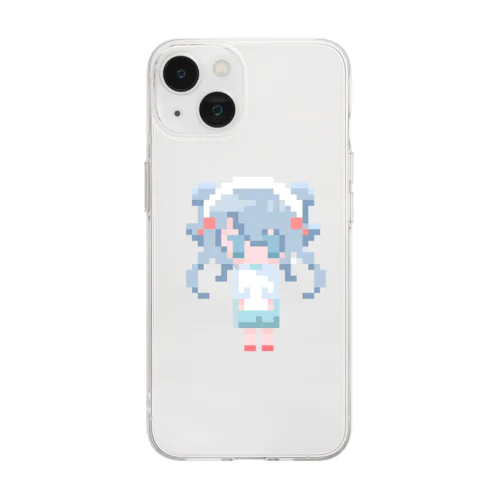 ドットのさめいどちゃん Soft Clear Smartphone Case