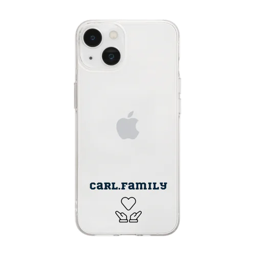 ［Carl.Family］ロゴ① Soft Clear Smartphone Case