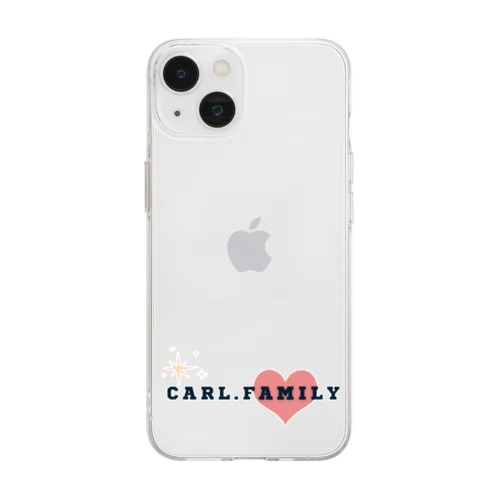 ［Carl,Family］ロゴ③〈ハート〉 Soft Clear Smartphone Case