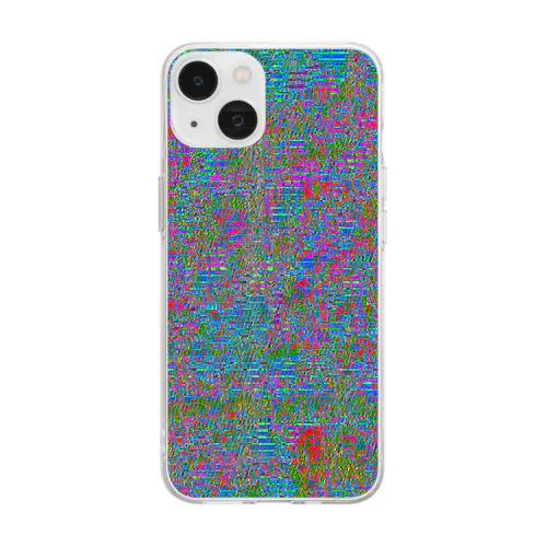 青と煌めき Soft Clear Smartphone Case