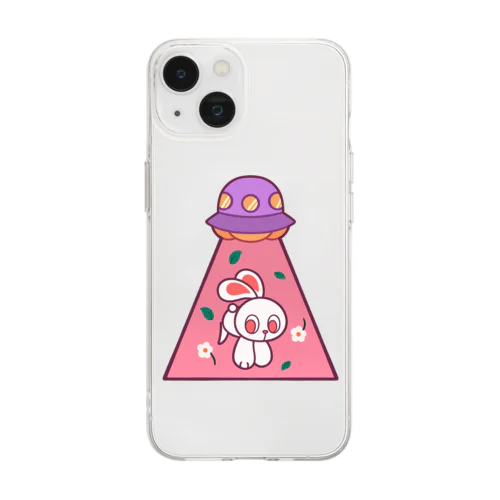 ぽっぷらうさぎ(未知との遭遇) Soft Clear Smartphone Case