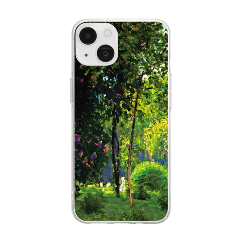 モネ モンソー公園 スマホケース ソフトクリアケース 人気おしゃれ絵画iPhoneケース 透明  Soft Clear Smartphone Case