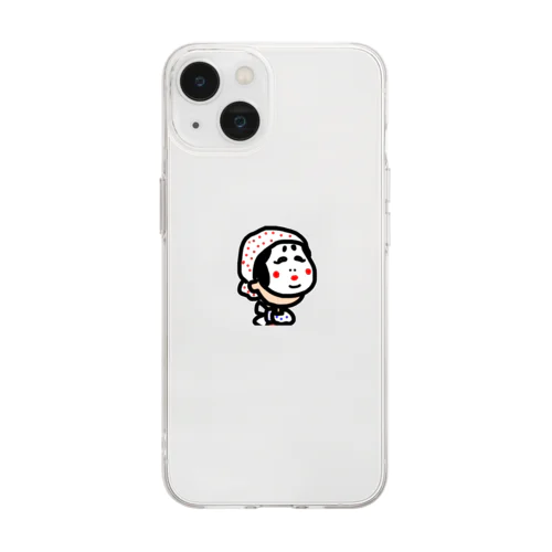 おかめさん Soft Clear Smartphone Case