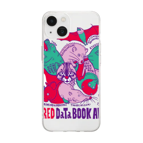 JAPAN RED DATA BOOK ANIMALS Soft Clear Smartphone Case