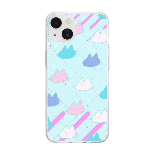 ねこズ(なつ) Soft Clear Smartphone Case