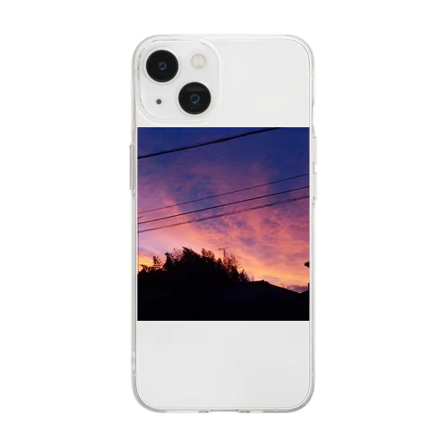 あの日の夕焼け Soft Clear Smartphone Case