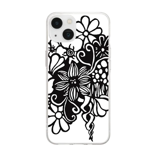 花 Soft Clear Smartphone Case