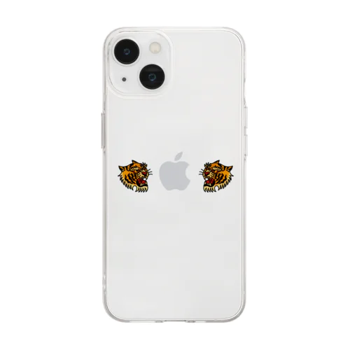 twin tigers Soft Clear Smartphone Case