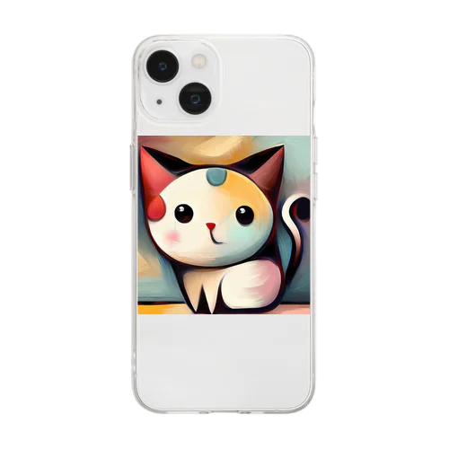 Mysterious Cat Soft Clear Smartphone Case