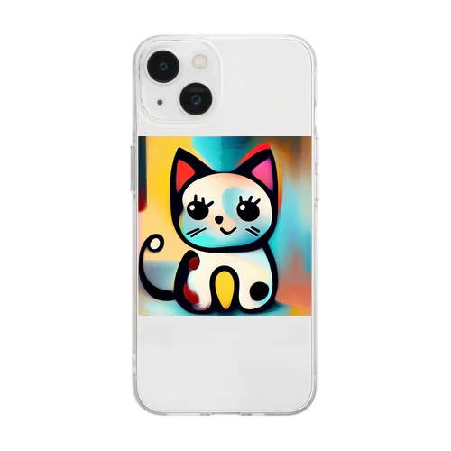 Mysterious Cat Soft Clear Smartphone Case