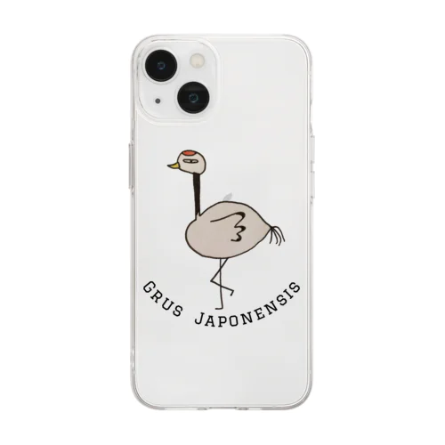 『Grus Japonensis』＝タンチョウヅル Soft Clear Smartphone Case