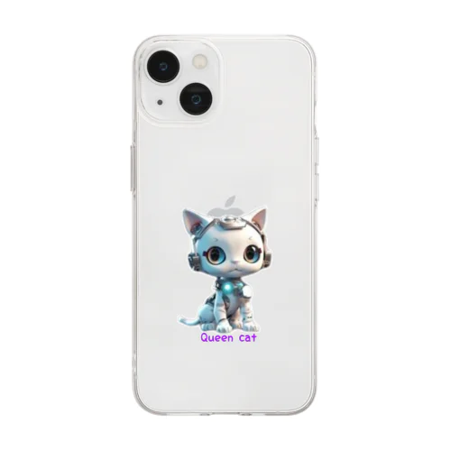 Queen Cat-Roid Soft Clear Smartphone Case