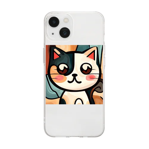 Mysterious Cat Soft Clear Smartphone Case