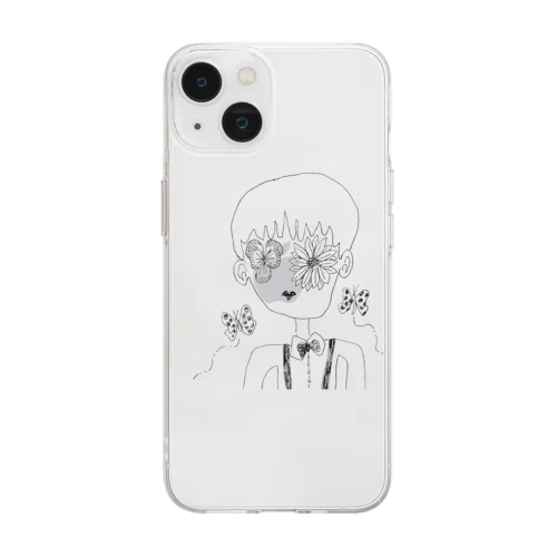 蝶よ花よ Soft Clear Smartphone Case