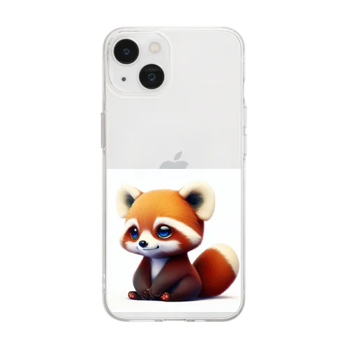 3Dイラスト　レッサーパンダ Soft Clear Smartphone Case