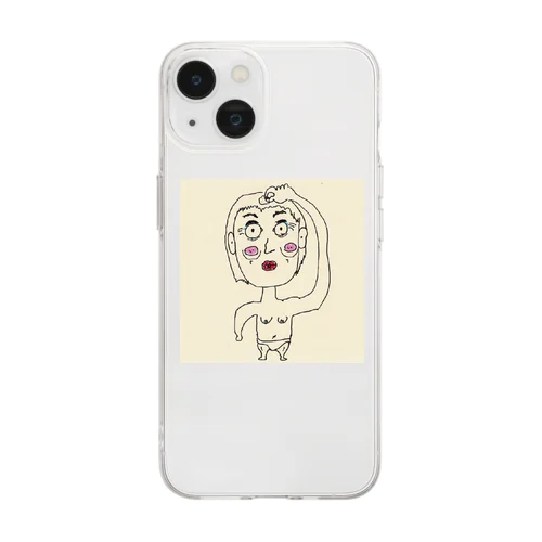 うちの母親は10円ハゲ Soft Clear Smartphone Case