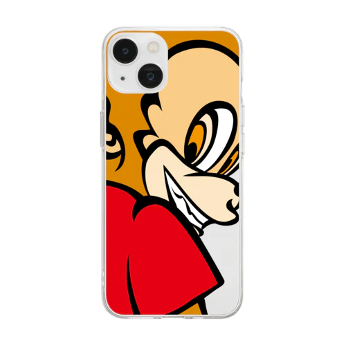 ズームアップ・モンキー Soft Clear Smartphone Case